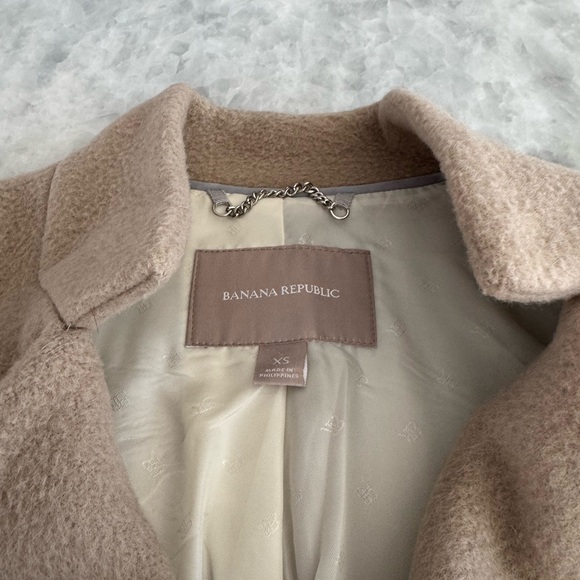 Banana Republic Beige Pea Coat - Picture 2 of 4